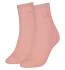 CALVIN KLEIN - ponožky 2PACK Shiny logo pink color short - limitovaná edícia