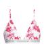 CALVIN KLEIN - CK ONE fashion flower print triangle podprsenka s nastaviteľnými ramienkami