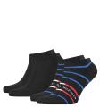 TOMMY HILFIGER - 2PACK Breton stripe čierne členkové ponožky