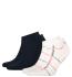 TOMMY HILFIGER - 2PACK logo grid biele členkové ponožky
