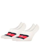 TOMMY HILFIGER - 2PACK Flag mens biele neviditeľné ponožky
