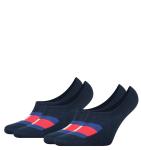 TOMMY HILFIGER - 2PACK Flag mens navy neviditeľné ponožky