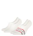 TOMMY HILFIGER - 2PACK breton stripe biele neviditeľné ponožky