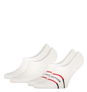 TOMMY HILFIGER - 2PACK breton stripe biele neviditeľné ponožky