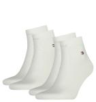 TOMMY HILFIGER - 2PACK TH men biele quarter ponožky