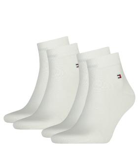 TOMMY HILFIGER - 2PACK TH men biele quarter ponožky