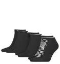 CALVIN KLEIN - 3PACK CK athleisure čierne členkové ponožky