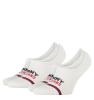 TOMMY HILFIGER - 2PACK Tommy jeans vintage biele neviditeľné ponožky z organickej bavlny
