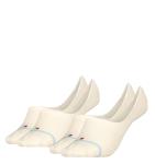 TOMMY HILFIGER - 2PACK textured open stripe biele neviditeľné ponožky