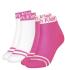 CALVIN KLEIN - 2PACK pink combo quarter ponožky