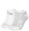 CALVIN KLEIN - 2PACK repeat logo Callie white členkové ponožky
