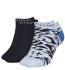 CALVIN KLEIN - 2PACK denim melange leopard členkové ponožky