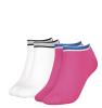 CALVIN KLEIN - 2PACK CK logo cotton magenta combo členkové ponožky