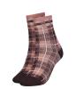 TOMMY HILFIGER - disruptive check brown ponožky