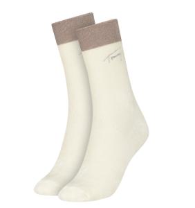 TOMMY HILFIGER - TH logo home light brown ponožky
