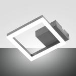 LED nástenné svietidlo Bard, zlatá farba, 17 x 17 cm, kov, stmievateľné