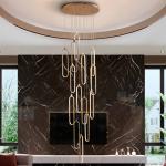 LED závesná lampa Colette rose gold 14 svetiel Ø 60 cm diaľkové ovládanie