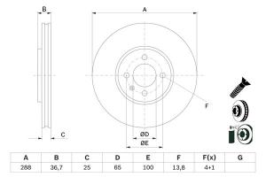 BOSCH Brzdový kotúč 0 986 479 E81
