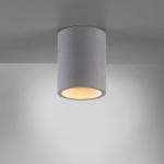 Stropné svietidlo Paul Neuhaus Eton, sivé, betón, Ø 11 cm, GU10