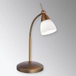 Stolná lampa Paul Neuhaus Pino, starožitná mosadz, 45 cm, stmievateľná