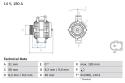 BOSCH Alternátor 0 986 083 670