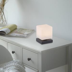 Stolná LED lampa Paul Neuhaus Dadoa, antracitová, sklo, stmievateľná