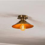 Stropné svietidlo Berceste N-662 1-svetelné Ø24cm zlaté antické