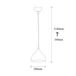 Tetovanie 2394 závesné svetlo, Ø18cm, zlatá antika