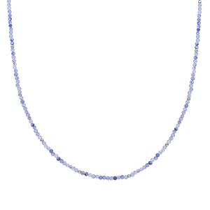 Sparkling Jewels Korálkový náhrdelník s modrým aventurínom NLK04S-G37