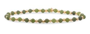Sparkling Jewels Minerálny náramok so zeleným jadeitom SBG-GEM61-3MM-MIX