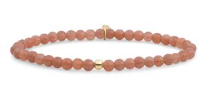 Sparkling Jewels Korálkový náramok so slnečným kameňom SBG-GEM58-ADD-4MM