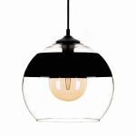 Závesná lampa Monochrome Flash číra/čierna Ø 30cm