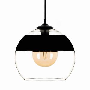 Závesná lampa Monochrome Flash číra/čierna Ø 30cm