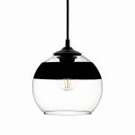 Závesná lampa Monochrome Flash číra/čierna Ø 20cm