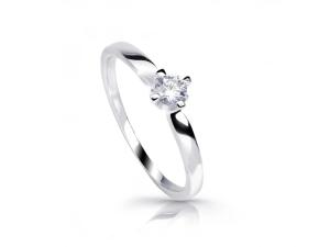 Cutie Diamonds Krásny zásnubný prsteň z bieleho zlata s diamantom DZ6898-4041-10-X-2 58 mm