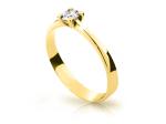 Cutie Diamonds Jemný zásnubný prsteň zo žltého zlata s diamantom DZ6899-1905-10-X-1 53 mm