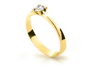 Cutie Diamonds Jemný zásnubný prsteň zo žltého zlata s diamantom DZ6899-1905-10-X-1 53 mm