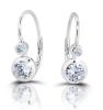 Modesi Strieborné visiace náušnice s kubickými zirkónmi M02321