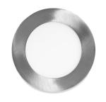 Ecolite Strieborný vstavaný LED panel guľatý 120mm 6W Farba svetla: Denná biela LED-WSL-6W/41/CHR