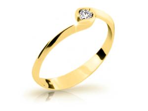 Cutie Diamonds Jemný prsteň zo žltého zlata s diamantom DZ6819-1914-10-X-1 64 mm