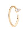 PDPAOLA Jemný pozlátený prsteň so zirkónmi Twing Gold AN01-864 48 mm