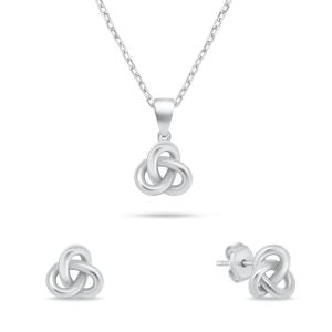 Brilio Silver Strieborný set šperkov SET271W (náhrdelník, náušnice)
