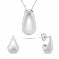 Brilio Silver Minimalistický strieborný set šperkov SET272W (náhrdelník, náušnice)