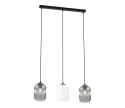 EMIBIG Luster na lanku VERDI 3xE27/15W/230V čierna/šedá/biela