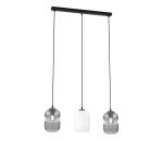 EMIBIG Luster na lanku VERDI 3xE27/15W/230V čierna/šedá/biela