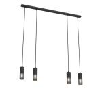 EMIBIG Luster na lanku MELT 4xE14/10W/230V čierna