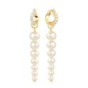 Sif Jakobs Elegantné pozlátené náušnice s pravými perlami a zirkónmi Ponza SJ-E2447-PCZ-YG