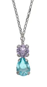 Victoria Cruz Hravý strieborný náhrdelník s kryštálmi Bay A4895-15HG