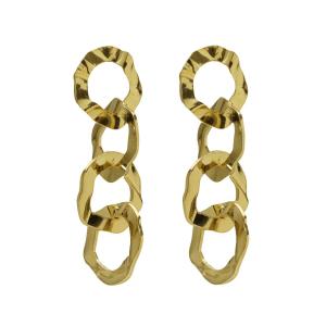 Victoria Cruz Módne pozlátené visiace náušnice Essence A4631-DT