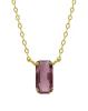 Victoria Cruz Pozlátený náhrdelník s vínovým kryštálom Inspire A4683-28DG